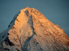 17 Final Rays Of Sunset Creep Up K2 North Face Close Up From K2 North Face Intermediate Base Camp